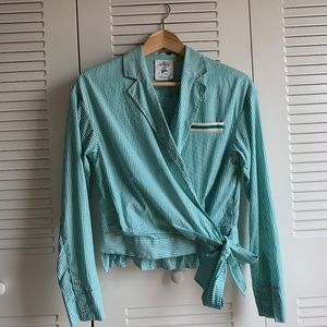 Steve J and Yoni P blazer style wrap top